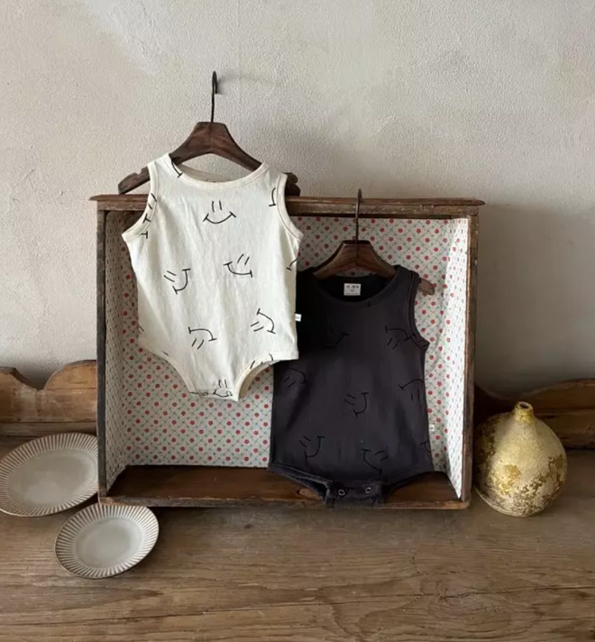 Smile Romper - Ivory