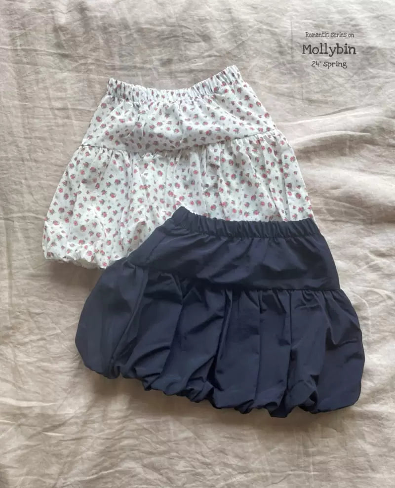 Bubble Mini Skirt - Navy