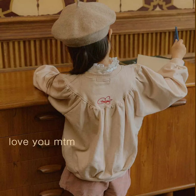 V Top Sweatshirt - Beige
