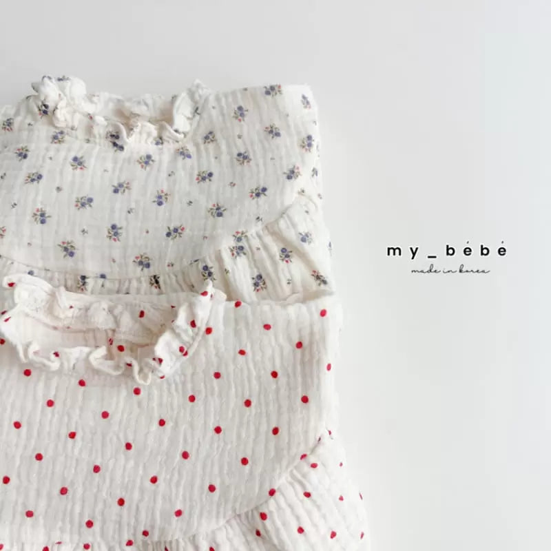 Muslin Frill Romper - Flower