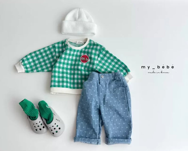 Square Jacquard Sweatshirt - Green