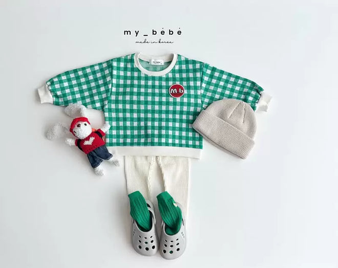 Square Jacquard Sweatshirt - Green