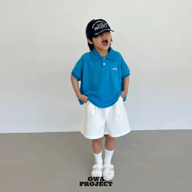 Summer Collar Tee - Blue