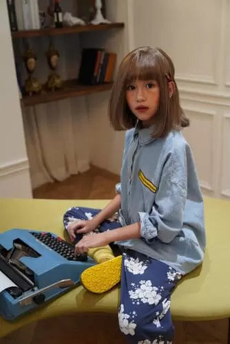 Freckle Denim Shirt - light-blue