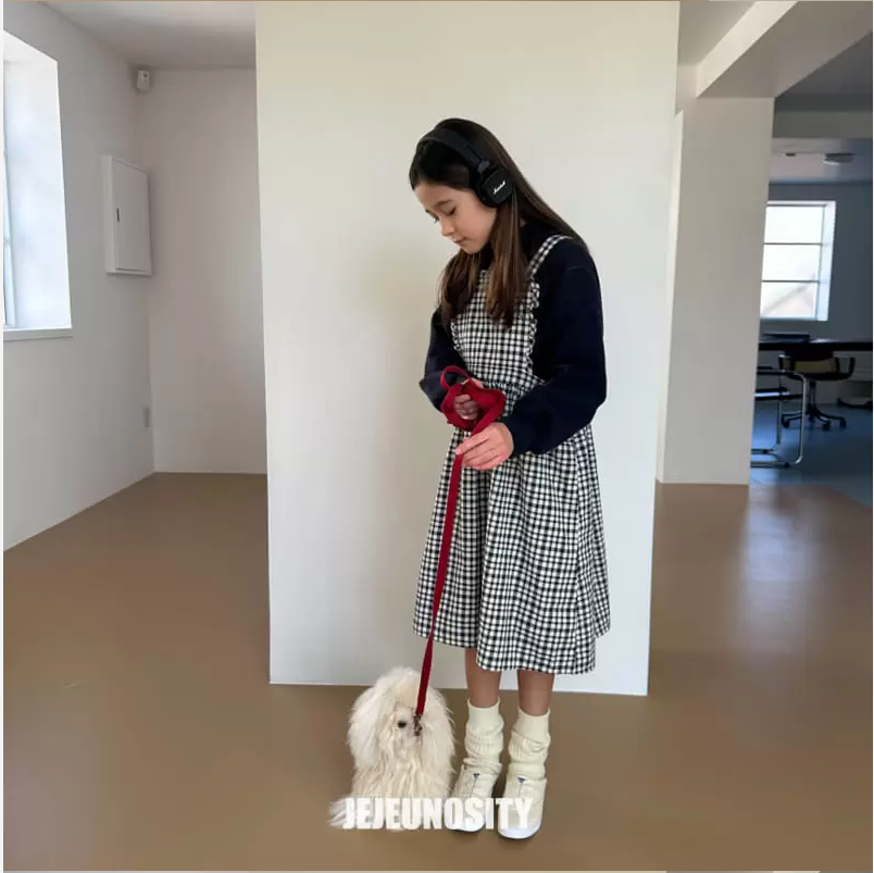 Checked Pinafore Jumper