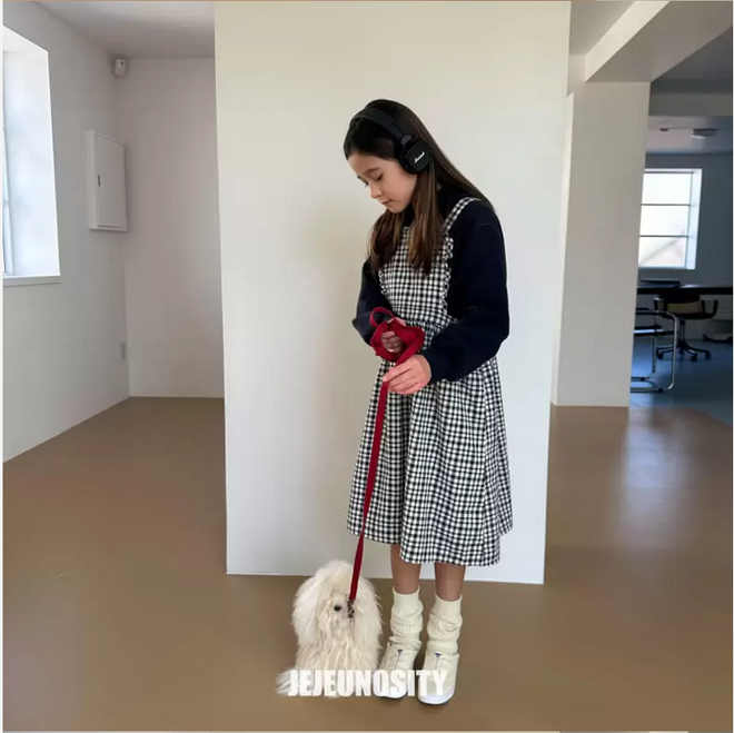 Checked Pinafore Jumper