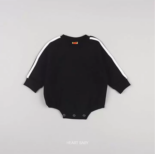 Line Romper - Black