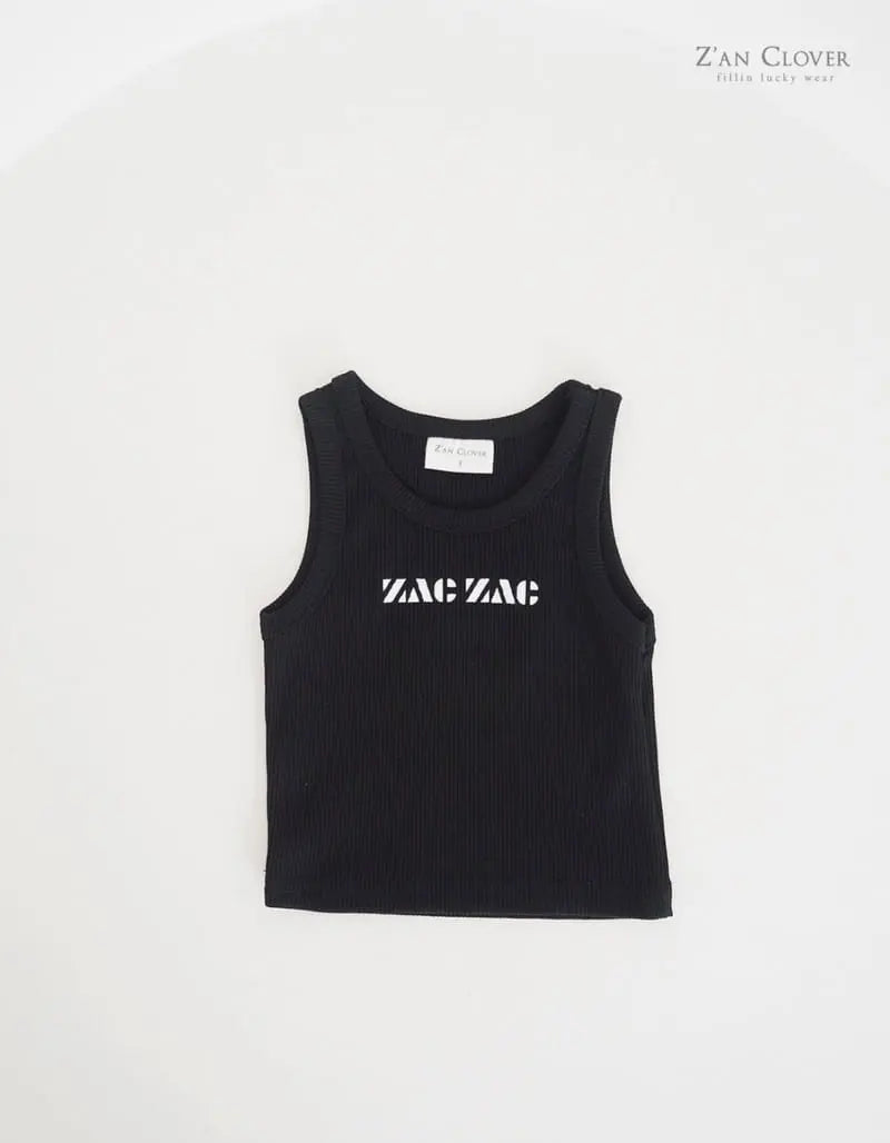 Zac Rib Sleeveless Tee - Black
