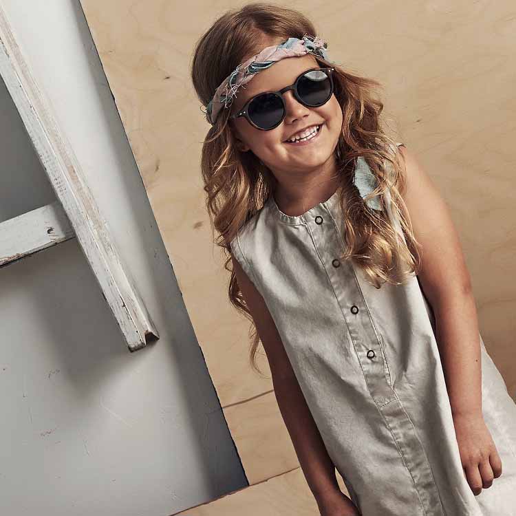 Booso Washed Out Light Grey/White Sleeveless Dress