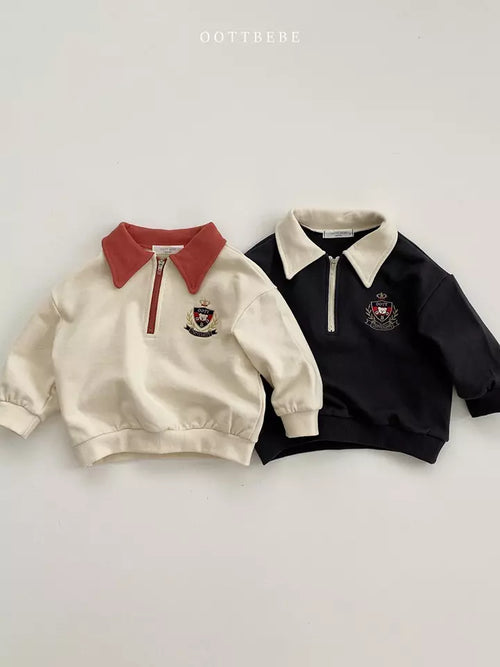 Contrast Collar Sweat