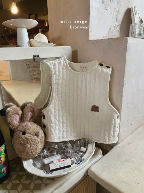Cream bear vest