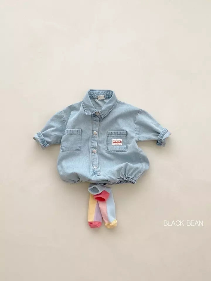 Denim Collar Romper