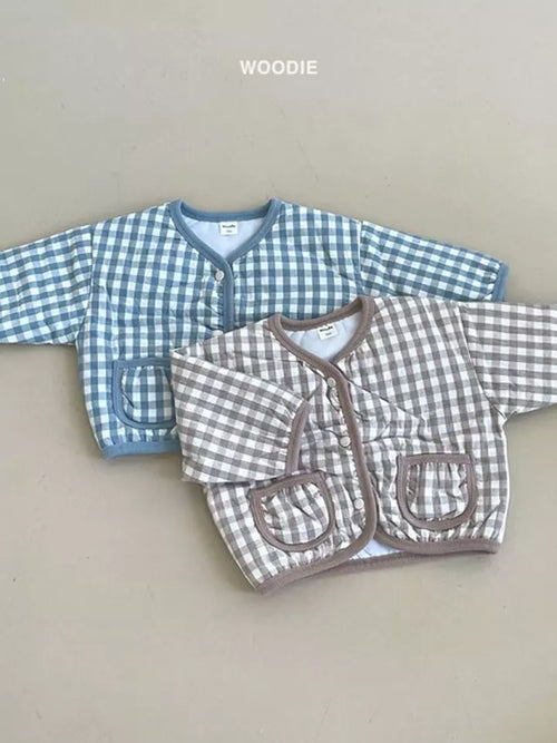 Light Blue Checked Jacket
