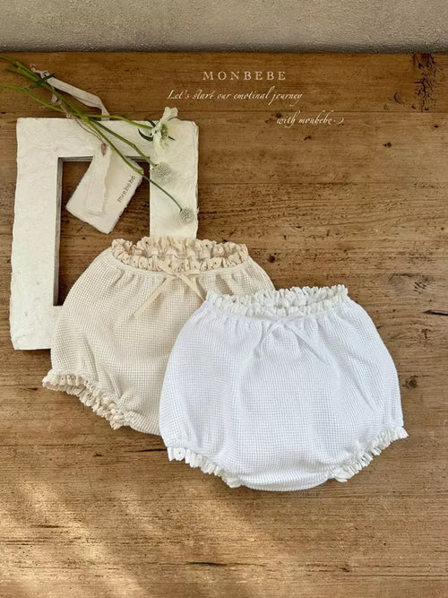 Ivory Lace Waffle Bloomer