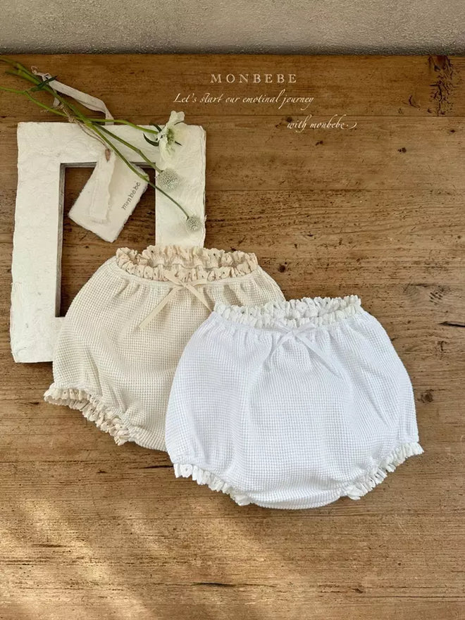 Ivory Lace Waffle Bloomer