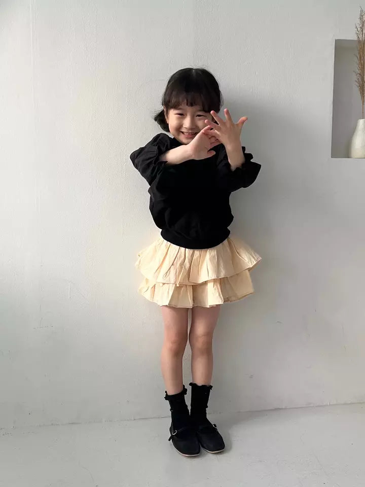 Ivory Tiered Skirt