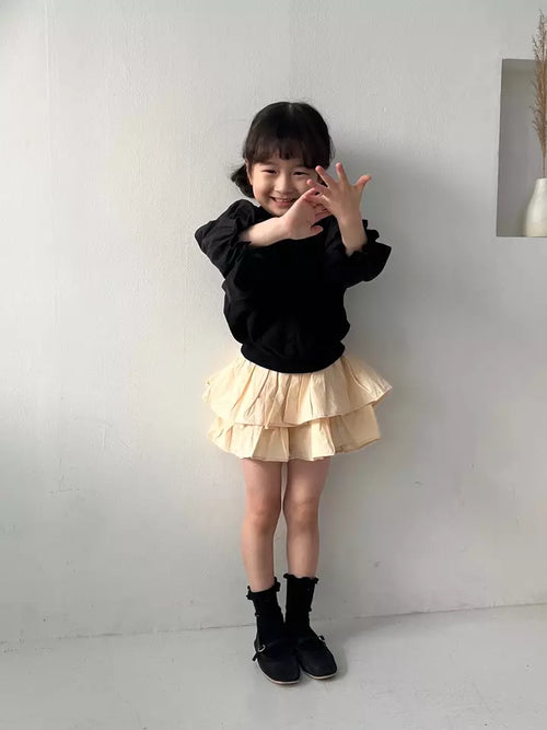 Ivory Tiered Skirt