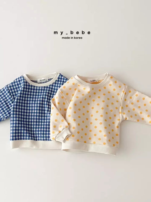 Blue Checked Sweatshirt