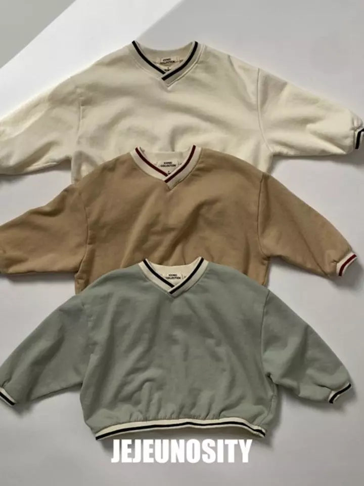 Ivory V Neck Sweat