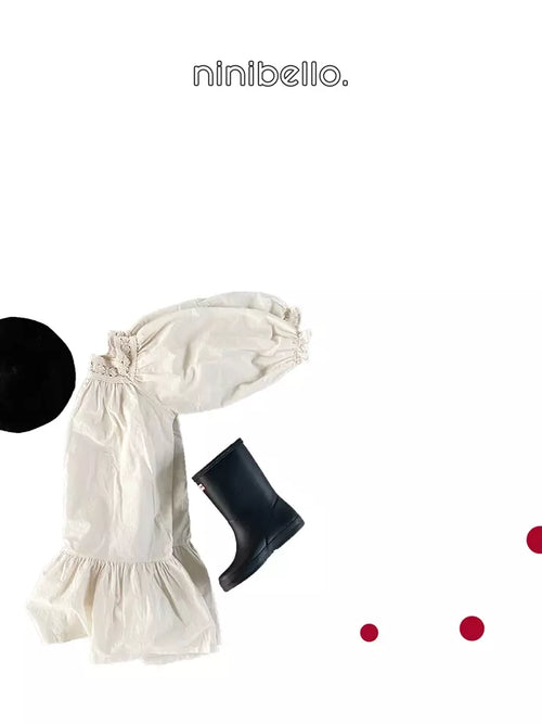 Ivory Square Neck Dress