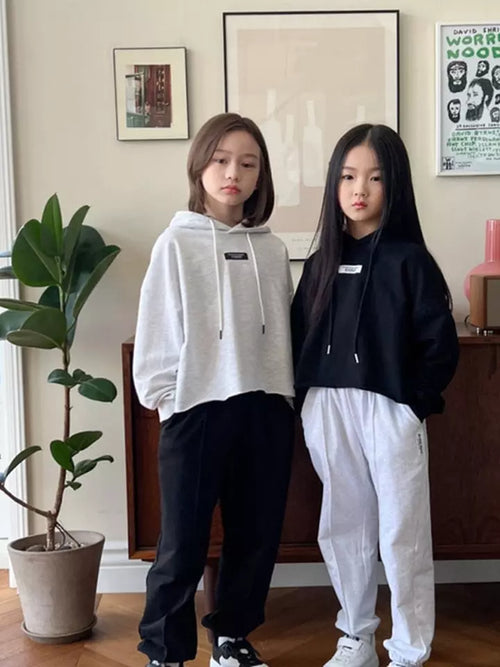 Label Crop Hoody