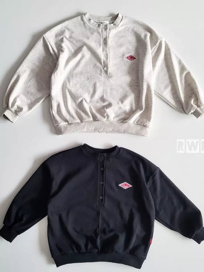 Button Down Sweat - Oatmeal