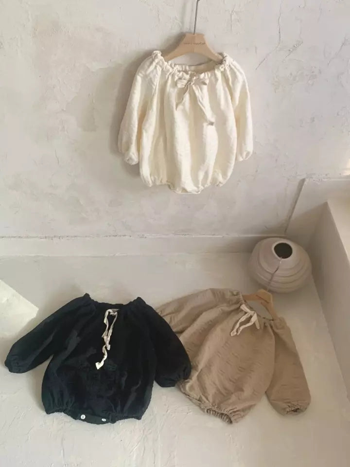 Ivory Tie Neck Bodysuit