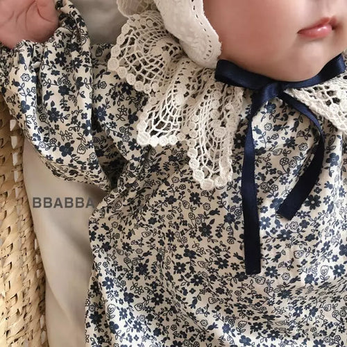 Navy Floral Bodysuit