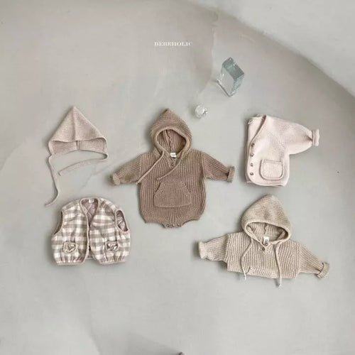 Hooded Knit Romper