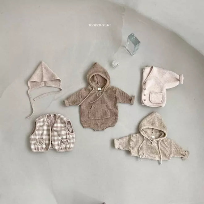 Hooded Knit Romper