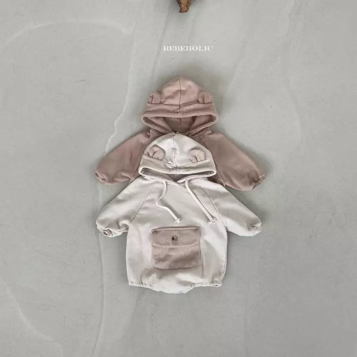 Ivory Hooded Sweatshirt Romper