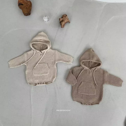 Hooded Knit Romper