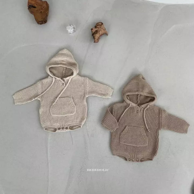 Hooded Knit Romper