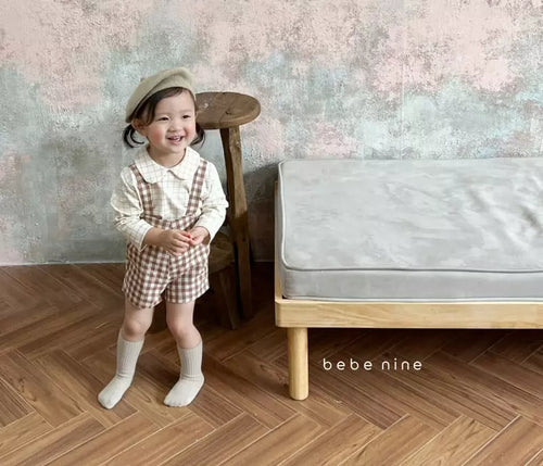 Mint Gingham Overalls