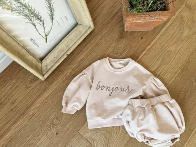 Bonjour Pink Sweat Set