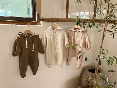Hooded One Piece Beige