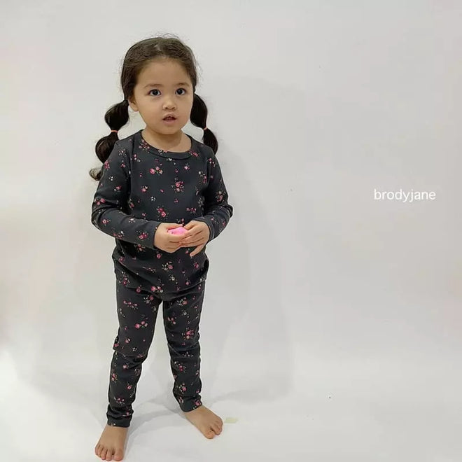 Grey Floral Pjs