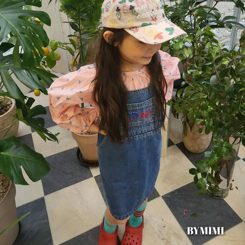 Denim Pinafore Dark Blue
