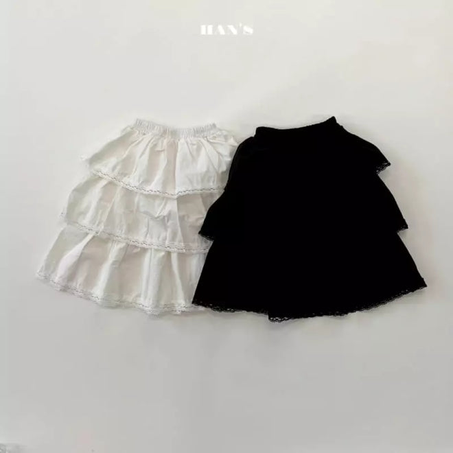 Ivory Tiered Skirt