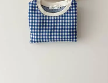 Blue Checked Sweatshirt