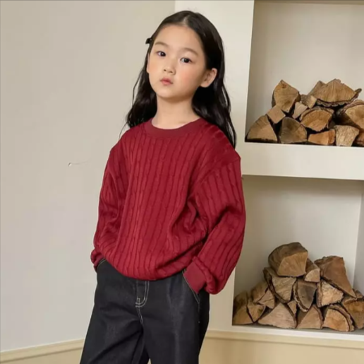 Wine knit sweat