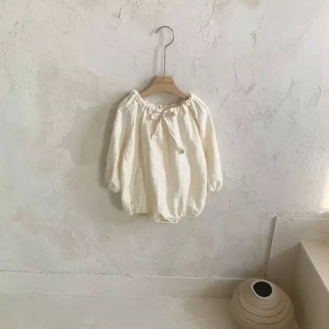Ivory Tie Neck Bodysuit