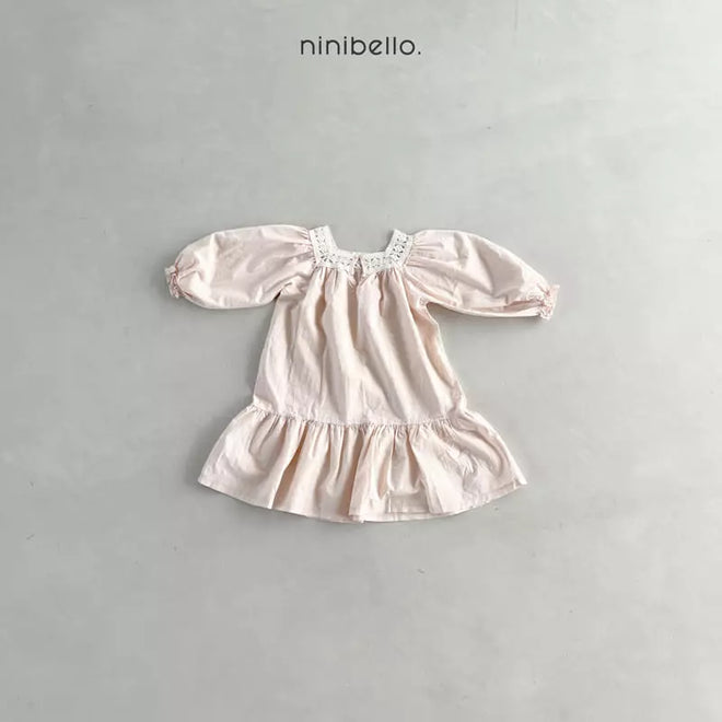 Pink Square Neck Dress
