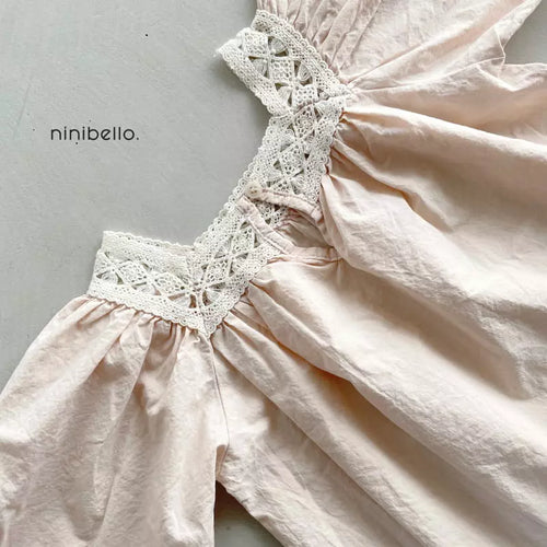 Pink Square Neck Dress