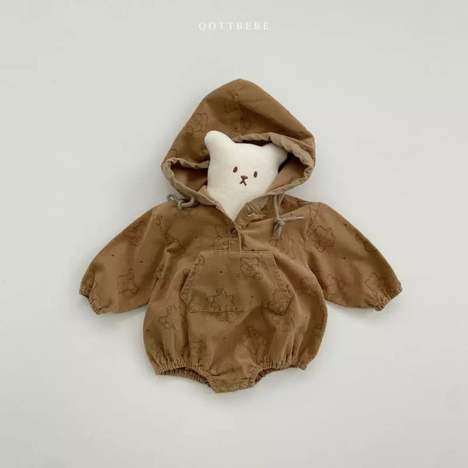 Bear bodysuit brown