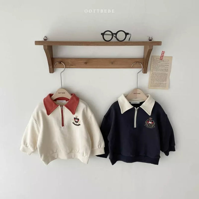 Contrast Collar Sweat