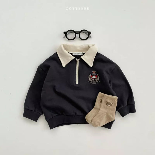 Contrast Collar Sweat