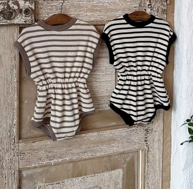 Striped Waffle Bodysuit