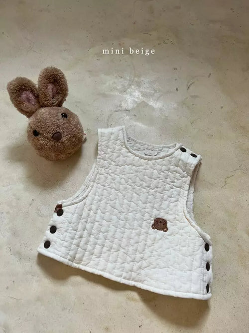 Cream bear vest